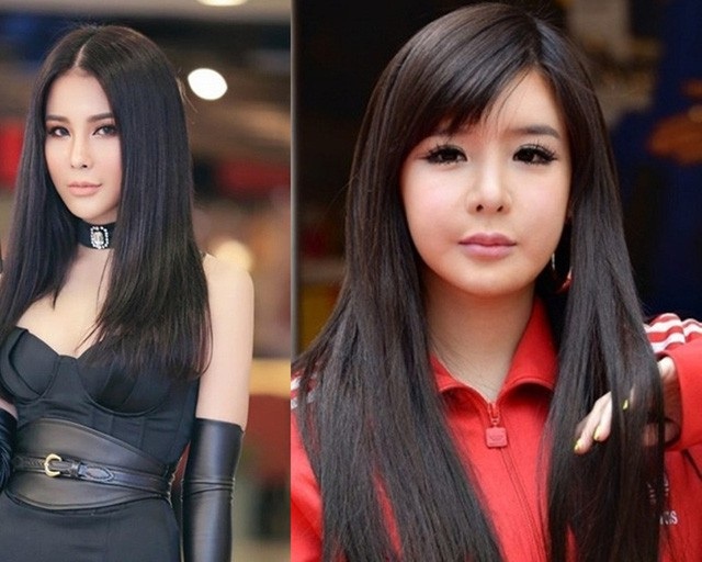 Kỳ Duyên và hội bạn thân cùng dính nghi án “dao kéo”, gương mặt như “đúc một khuôn” - 14 Nhan sắc khác lạ của Diệp Lâm Anh còn từng được so sánh với cô nàng nghiện phẫu thuật thẩm mỹ Park Bom của nhóm 2NE1.