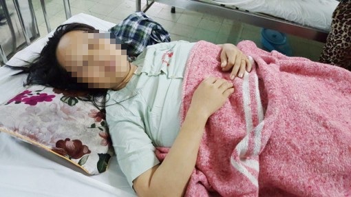 Sản phụ T. sau khi được cứu sống (ảnh: M.Văn)