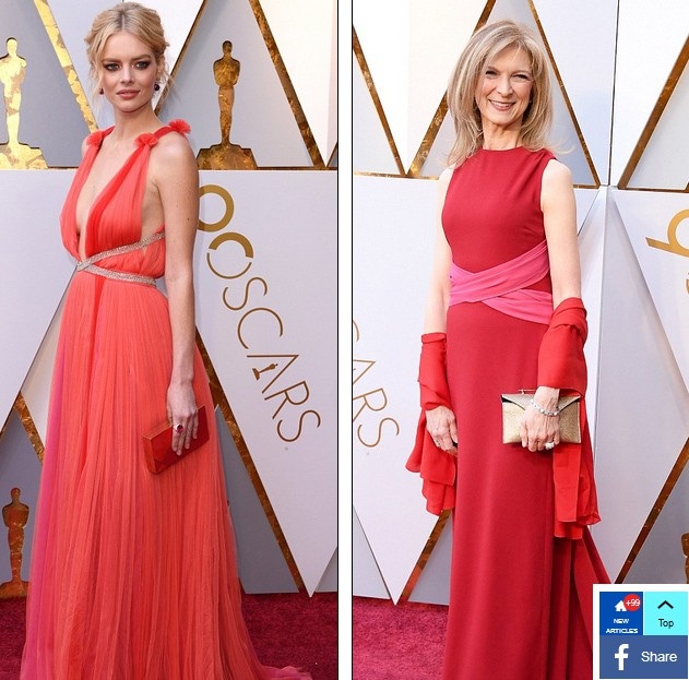 Người đẹp dập dìu khoe dáng trên thảm đỏ Oscar - 34
Samara Weaving và Dawn Hudson