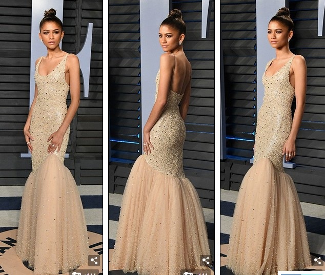 Choáng váng với người đẹp phô trọn "vòng một" trong tiệc Oscar - 19
Diễn viên trẻ Zendaya