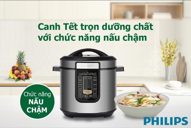 Ấm vị cơm lành, mẹ thảnh thơi xuân mới - 4 Nồi áp suất đa dụng Philips cho bữa cơm ngày đầu năm vẹn tròn mà mẹ vẫn thật thảnh thơi.