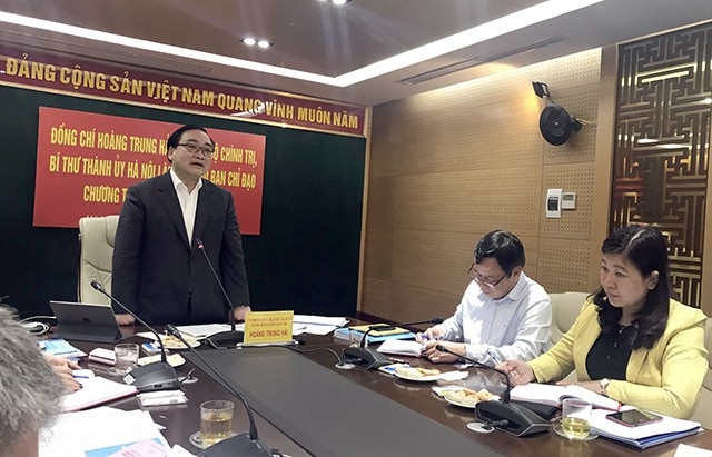 Hà Nội lập chế tài xử lý 114 tình huống vi phạm cụ thể của cán bộ - 1 Bí thư Thành ủy Hà Nội Hoàng Trung Hải phát biểu chỉ đạo tại cuộc họp