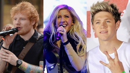 Tam giác tình yêu của Ed Sheeran, Ellie Goulding, Niall Horan không được quá nhiều người biết đến nhưng bản thân Goulding từng thừa nhận mình đã có vài lần hò hẹn với Horan, rồi cũng chính cô nàng lại bị bắt gặp nắm tay thân mật với Sheeran tại lễ trao giải MTV Video Music Awards 2013.