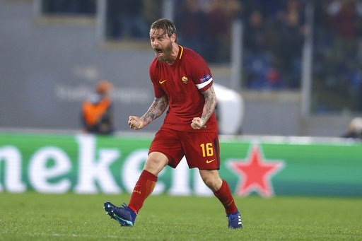 11 cầu thủ xuất sắc nhất lượt về tứ kết Champions League - 2 Chiến binh Daniele De Rossi đã lập công chuộc tội nhờ màn trình diễn xuất sắc ở lượt về