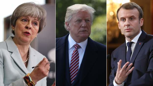 Mỹ và đồng minh dội hơn 100 tên lửa vào Syria - 8
(Từ trái sang phải) Thủ tướng Anh Theresa May, Tổng thống Mỹ Donald Trump và Tổng thống Pháp Emmanuel Macron (Ảnh: Getty)