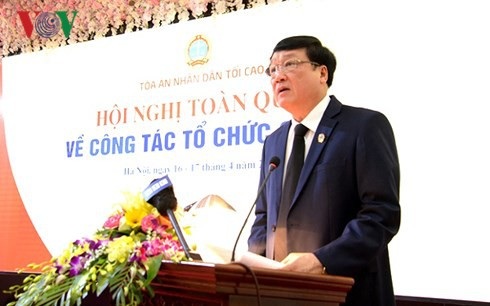 TAND Tối cao đẩy mạnh cải cách chế độ công vụ, công chức - 1 Chánh án TAND Tối cao Nguyễn Hoà Bình (Ảnh: VOV).