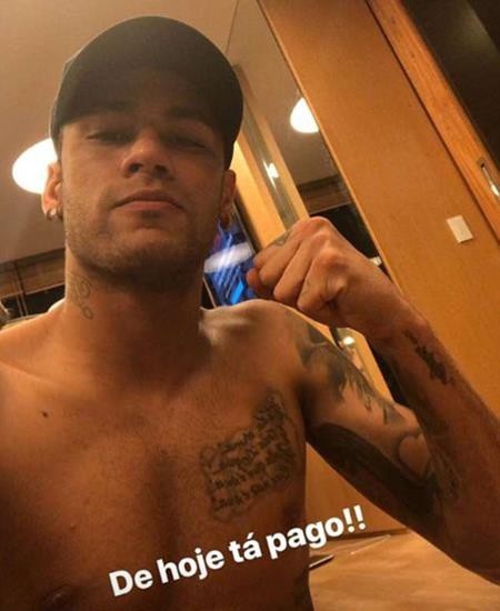 Neymar rất quyết tâm tập luyện