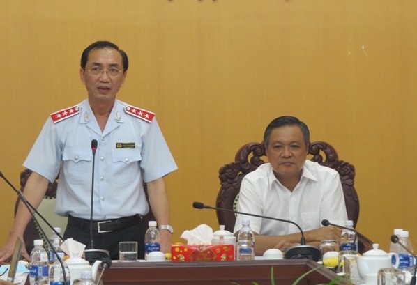 Thanh tra công tác quy hoạch, sử dụng đất tại Kiên Giang - 1 Ông Đặng Công Huẩn - Phó Tổng Thanh tra Chính phủ phát biểu tại buổi công bố quyết định thanh tra chiều 2/4 (Ảnh: TTCP).