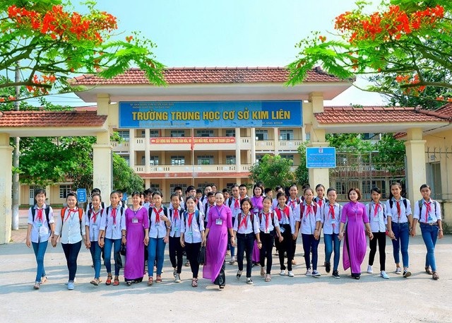 
Trường THCS Kim Liên (Nam Đàn, Nghệ An) có thành tích ấn tượng tại kỳ thi kiểm định chất lượng mũi nhọn năm học 2017-2018 (ảnh nhà trường cung cấp)
