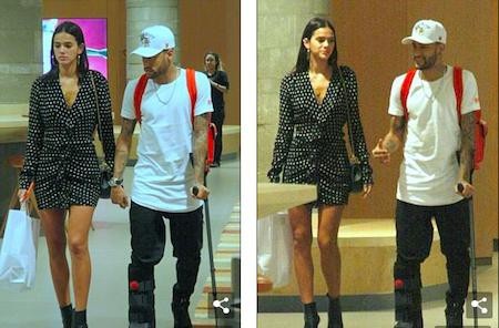 Dính chấn thương nặng, Neymar vẫn đưa bạn gái xinh đẹp đi mua sắm - 1 Neymar vừa ung dung đưa bạn gái đi mua sắm