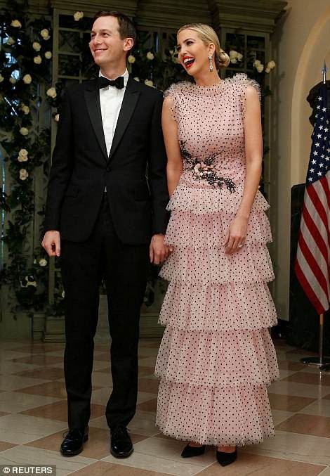 Quốc yến sang trọng đón Tổng thống Pháp của ông Trump - 5 Ivanka Trump, con gái Tổng thống Trump, và chồng Jared Kushner cũng được mời tới dự quốc yến. (Ảnh: Reuters)