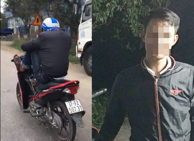 
Bùi Văn B. được xác định là người điều khiển xe máy bằng hai chân trong khi tay bấm điện thoại.
