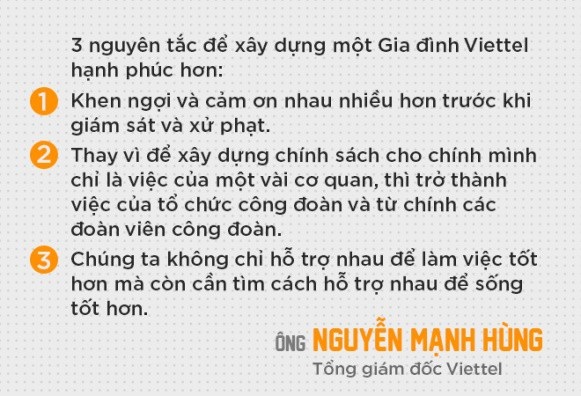 CEO Viettel: Nếu chọn lao động để hạnh phúc, chúng ta sẽ có cơ hội hạnh phúc mỗi ngày - 6 CEO Viettel: Nếu chọn lao động để hạnh phúc, chúng ta sẽ có cơ hội hạnh phúc mỗi ngày - 6
