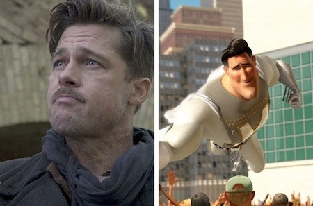 Ngỡ ngàng khi các sao đình đám hóa nhân vật hoạt hình - 13 Vẻ lãng tử của Brad Pitt quả thực rất hợp với Metro Man trong phim hoạt hình “Megamind”