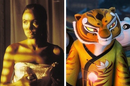 Ngỡ ngàng khi các sao đình đám hóa nhân vật hoạt hình - 3 Hổ sư tỉ trong “Kungfu panda” rất lạnh lùng nhưng cũng rất cuốn hút, giống hệt như nữ minh tinh Angelina Jolie