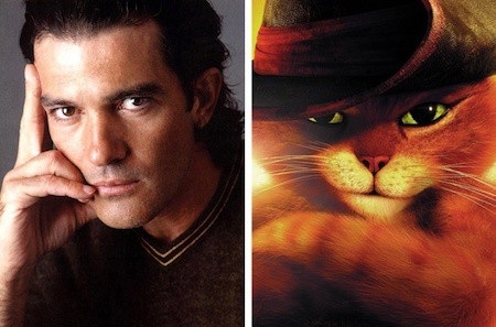 Ngỡ ngàng khi các sao đình đám hóa nhân vật hoạt hình - 6 Phong cách lãng tử cuốn hút của Antonio Banderas quả thực rất hợp với Mèo đi hia trong bộ phim hoạt hình cùng tên