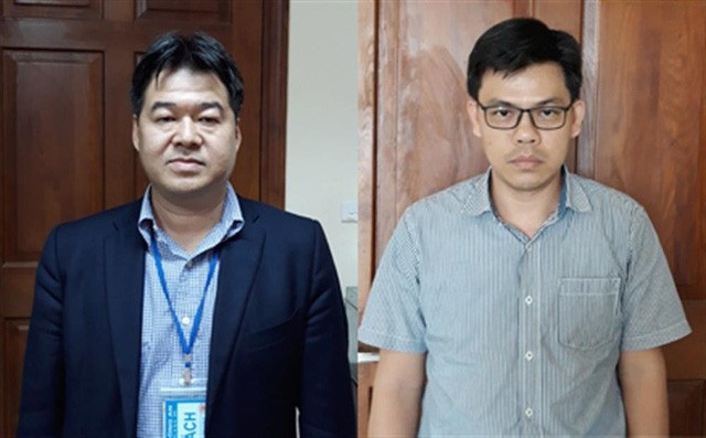 Nữ Tổng giám đốc Oceanbank khai các “sếp” công ty Lọc hoá dầu Bình Sơn nhận 19 tỉ đồng - 1 Bị can Nguyễn Hoài Giang (trái) và bị can Phạm Xuân Quang (phải).