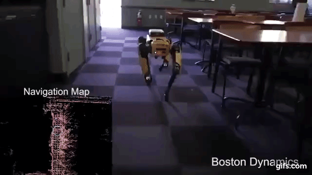 "Ngả mũ" trước khả năng tự động tìm đường hoàn hảo của robot - 1 Robot SpotMini trong một bài thử nghiệm tự vận hành của BostonDynamics.