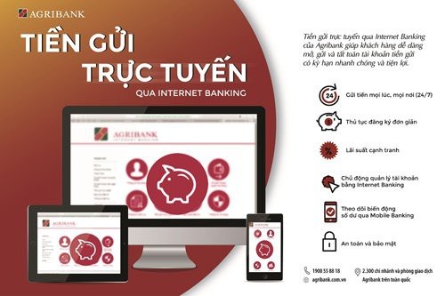 Agribank triển khai dịch vụ Tiền gửi trực tuyến (24/7) trên Internet Banking - 2