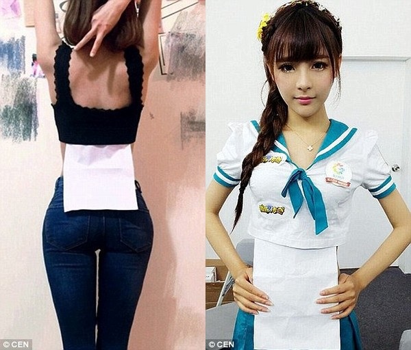 Trào lưu “vòng eo A4” để khoe eo thon bằng một tờ giấy A4