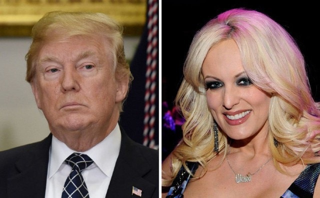 Tổng thống Donald Trump và sao khiêu dâm Stormy Daniels (Ảnh: Getty)