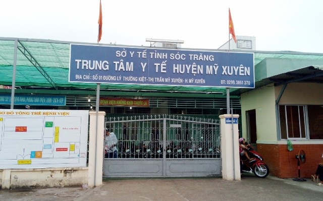 Vụ trẻ tử vong khi truyền dịch: Chỉ đạo họp Hội đồng chuyên môn - 1 Trung tâm Y tế huyện Mỹ Xuyên (tỉnh Sóc Trăng), nơi xảy ra vụ việc.