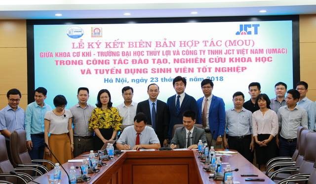 Trường ĐH Thủy Lợi đẩy mạnh hợp tác với doanh nghiệp để tuyển dụng sinh viên - 1
Khoa Cơ khí trường ĐH Thủy Lợi đã ký kết hợp tác với Công ty TNHH JCT Việt Nam (JCT).