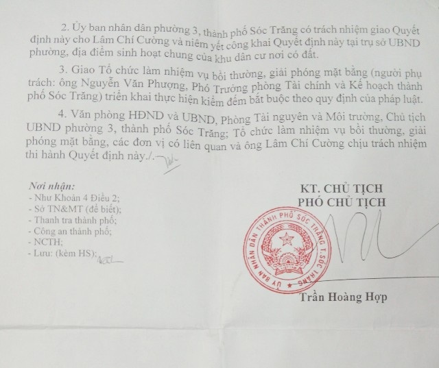 Dân khiếu nại chưa giải quyết, chính quyền vẫn quyết tâm thu hồi đất! - 4 Quyết định kiểm đếm bắt buộc.