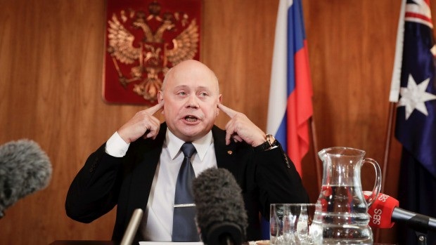 
Đại sứ Nga tại Australia Grigory Logvinov (Ảnh: Australian Financial Review)
