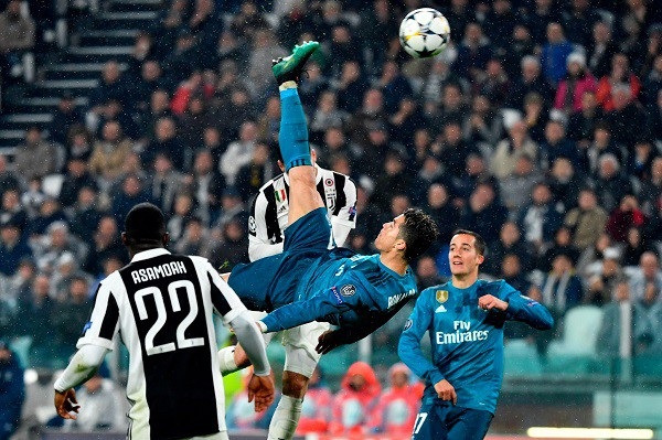 Bàn thắng đẹp nhất Champions League 2017/18: Bale vẫn xếp sau C.Ronaldo - 1 Siêu phẩm xe đạp chổng ngược của C.Ronaldo được đánh giá đẹp nhất Champions League mùa này