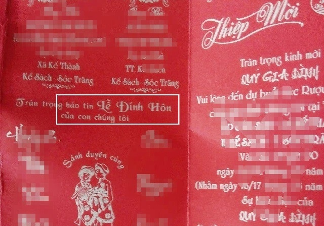 Xôn xao thông tin nữ sinh lớp 6... lấy chồng - 1
Thiệp mời ghi Lễ đính hôn nhưng nhìn không khác gì thiệp cưới...