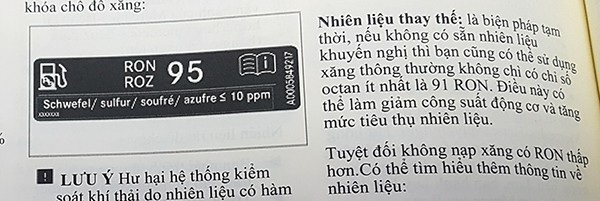 Khai tử xăng A95 - Nhiều hệ lụy khó lường - 2
Khuyến cáo sử dụng nhiên liệu trên các dòng S-class, E-class và C-class của Mercedes-Benz tại Việt Nam