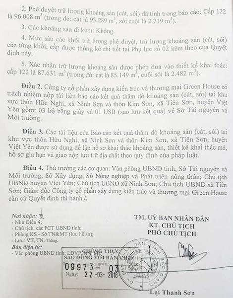 Bắc Giang: Một doanh nghiệp đang được hoàn thiện thủ tục khai thác cát sông Cầu! - 2
UBND tỉnh Bắc Giang đang chấp thuận thủ tục cho một doanh nghiệp khác xin khai thác cát trên sông Cầu.