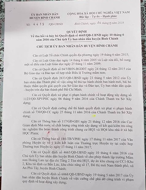 Đang đi làm, phụ huynh tá hỏa nghe tin trường mầm non bị rút giấy phép - 3 Đang đi làm, phụ huynh tá hỏa nghe tin trường mầm non bị rút giấy phép - 3