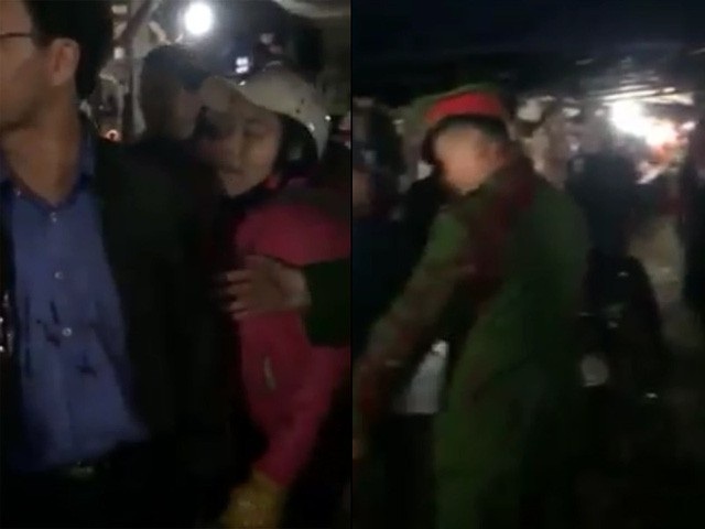 Nữ tiểu thương hắt tiết lợn vào Chủ tịch huyện lĩnh 4 tháng tù giam - 2
Ông Lê Ngọc Huấn và 1 công an huyện bị tiểu thương Nguyễn Thị Loan hắt tiết lợn lên người