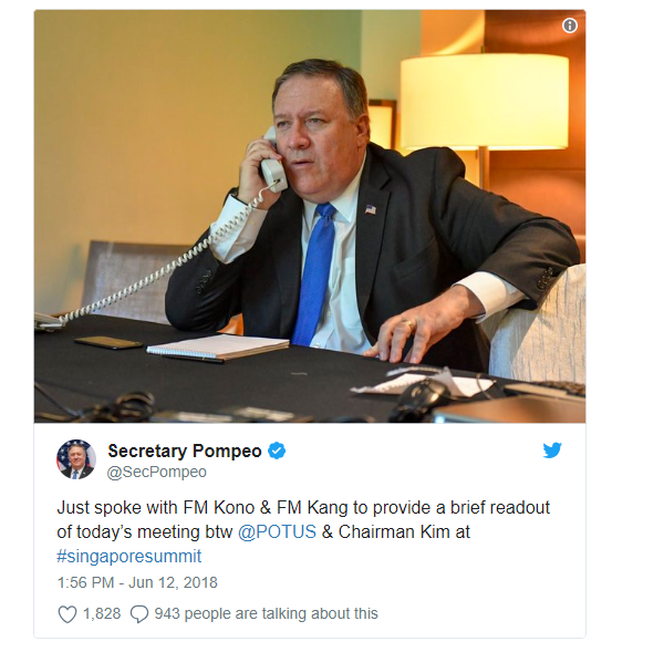 
Đoạn tweet của Ngoại trưởng Pompeo (Ảnh: Twitter)
