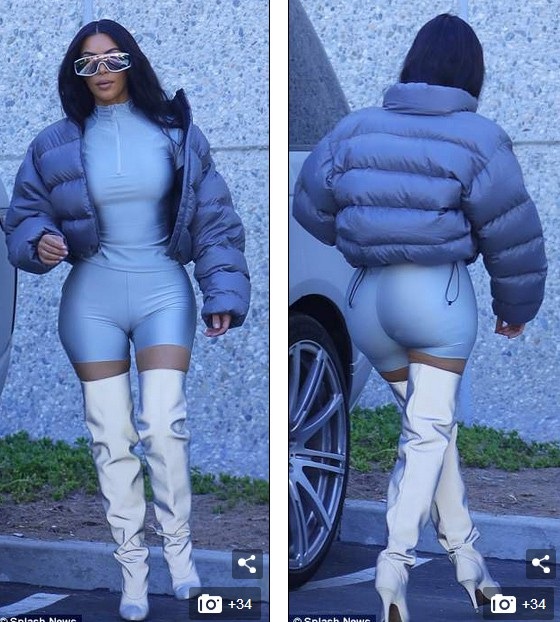 Kim Kardashian gây choáng với trang phục khó hiểu - 4
Trang phục màu dành cho phi hành gia!