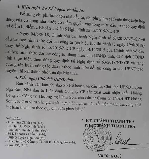 Dự án hơn 76 tỷ đồng “dính” nhiều sai phạm - 4 Những sai phạm tại dự án này đã được Thanh tra tỉnh Thanh Hóa chỉ ra trong kết luận Thanh tra số 555