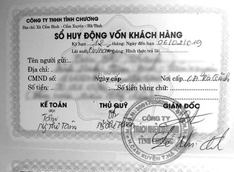 Cảnh báo "tín dụng đen" núp bóng doanh nghiệp phát hành sổ tiết kiệm - 2 Doanh nghiệp vàng bạc Phúc Nhiên tại huyện Yên Thành (Nghệ An) phát hành sổ tiết kiệm, huy động khoảng 70 tỷ đồng rồi ngừng kinh doanh, tuyên bố vỡ nợ.