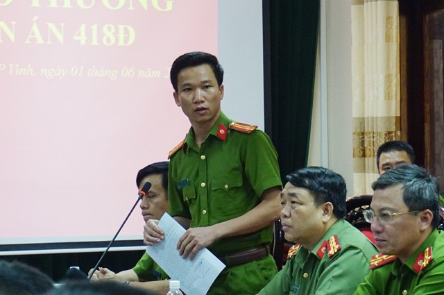 Trung tá Trần Đức Thân thông tin về kết quả chuyên án 418Đ