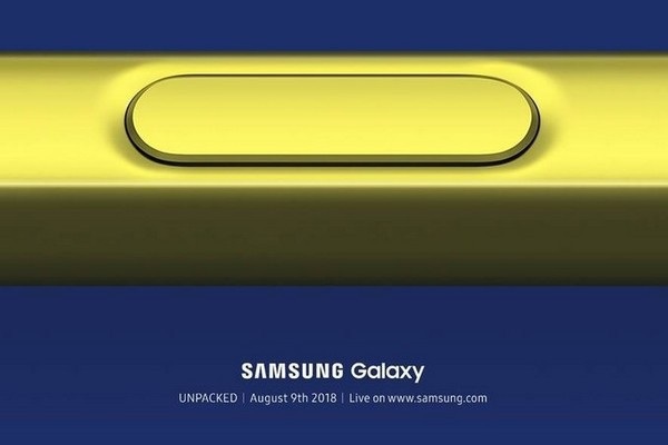 Samsung chính thức gửi thư mời sự kiện đặc biệt ra mắt Galaxy Note 9 - 1
Một phần của cây viết S Pen xuất hiện trên thư mời sự kiện đặc biệt của Samsung, cho thấy cây viết này sẽ được nâng cấp thêm nhiều tính năng