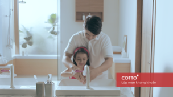 Vững chãi, chở che tương lai - Khi đàn ông hiện đại xây tổ ấm - 2 Thiết bị vệ sinh phòng tắm COTTO với lớp men kháng khuẩn là lựa chọn hoàn hảo cho cả gia đình cuộc sống khoẻ mạnh