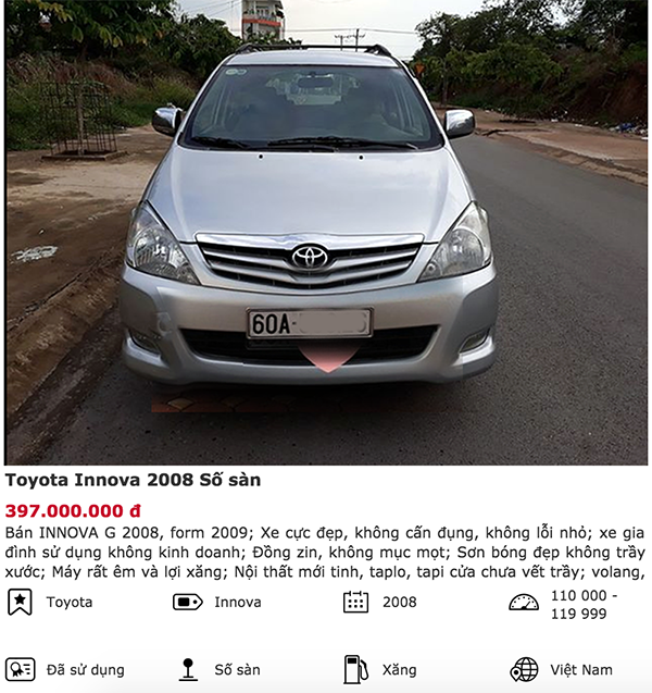 Toyota Innova chạy hơn 10 năm vẫn có giá 350 triệu đồng - 5 Toyota Innova chạy hơn 10 năm vẫn có giá 350 triệu đồng - 5