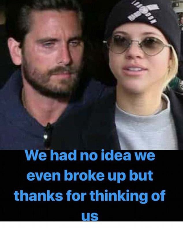 
Scott Disick đã tái hợp với bạn gái trẻ kém 16 tuổi Sofia Richie mà tuyên bố anh thậm chí không biết là mình và bạn gái đã chia tay
