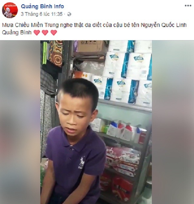 Cậu bé lớp 7 hát “Mưa chiều miền Trung” gây sốt cộng đồng mạng - 1 Cậu bé lớp 7 hát “Mưa chiều miền Trung” gây sốt cộng đồng mạng - 1