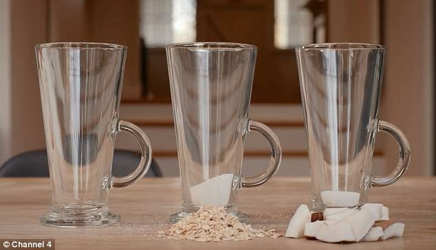 Soi lượng đường trong đồ uống "chay" - 1 
Từ trái qua phải: Lượng đường thêm vào trong các loại đồ uống có sữa bò, sữa yến mạch và sữa dừa