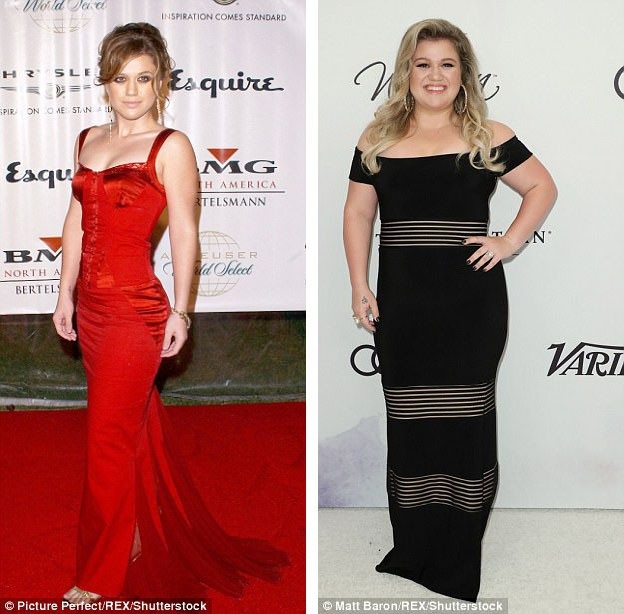 Bất ngờ với hình ảnh nữ ca sĩ Kelly Clarkson giảm... 18kg - 4 Kelly Clarkson hồi năm 2004 (trái) và 2017 (phải).