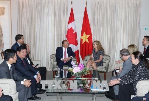 Thủ tướng Nguyễn Xuân Phúc hội kiến Toàn quyền Canada - 1
Thủ tướng Nguyễn Xuân Phúc gặp Toàn quyền Canada Julie Payette. Ảnh: Thống Nhất –TTXVN.