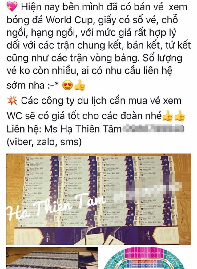 Muôn kiểu “hốt bạc” mùa World Cup của du học sinh Việt tại Nga - 1 Dịch vụ bán vé World Cup của du học sinh Việt tại Nga.