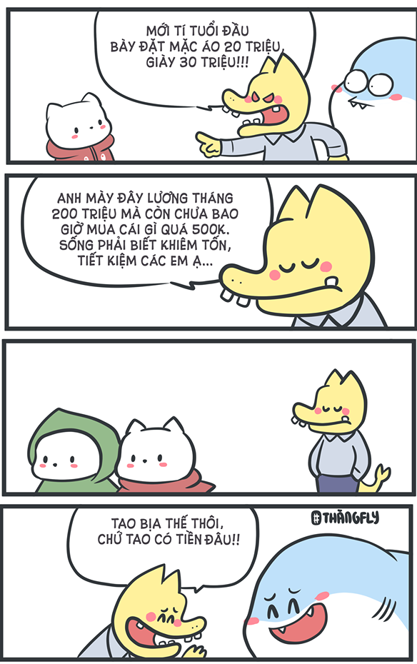 Cộng đồng mạng "dậy sóng" vì trào lưu giới trẻ Việt khoe đồ hàng hiệu - 3 Phải chăng các bạn trẻ bị “ném đá” vì những người khác không có đủ điều kiện để mua sắm như họ? (Ảnh: Thăng Fly Comics)